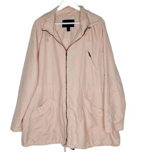 Forever 21+ Plus Size pink peach zipper front hoodie jacket with pockets Size 2X